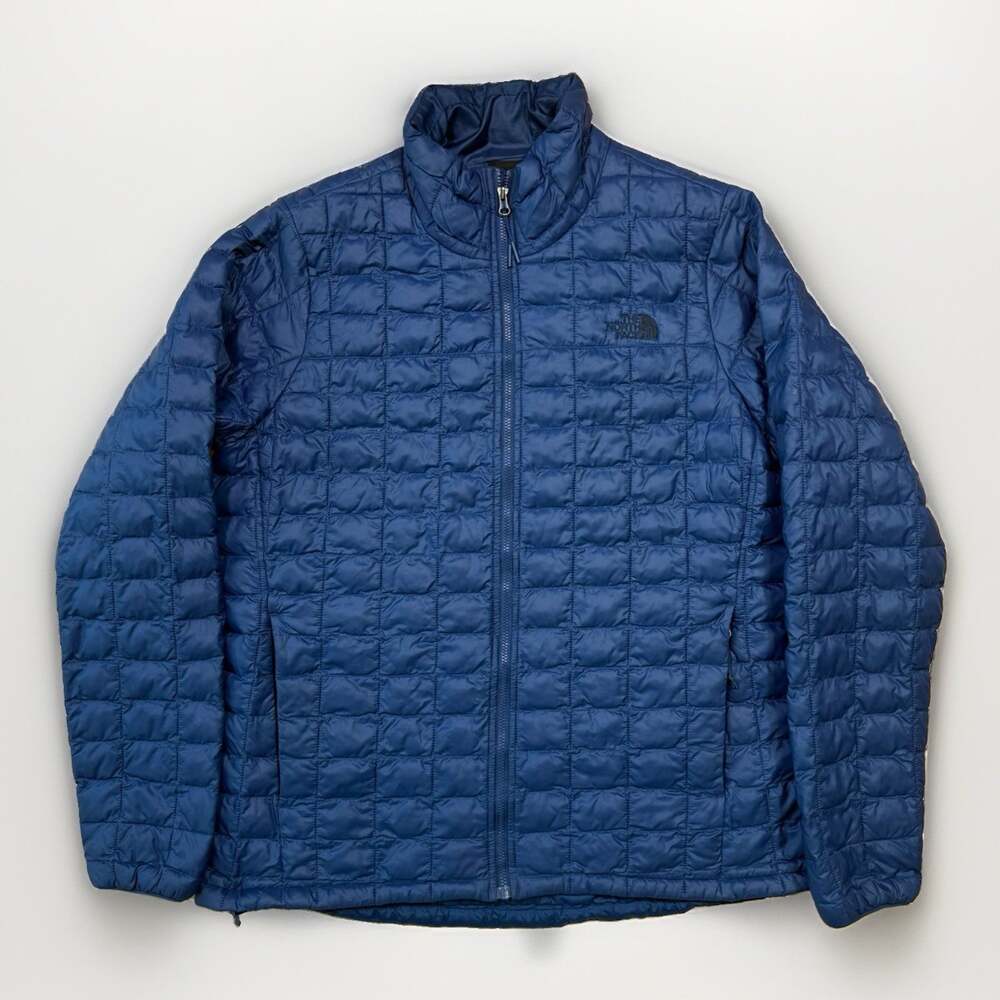 North Face Thermoball Jacket Women's Large Blue Full Zip Insulated Outerwear